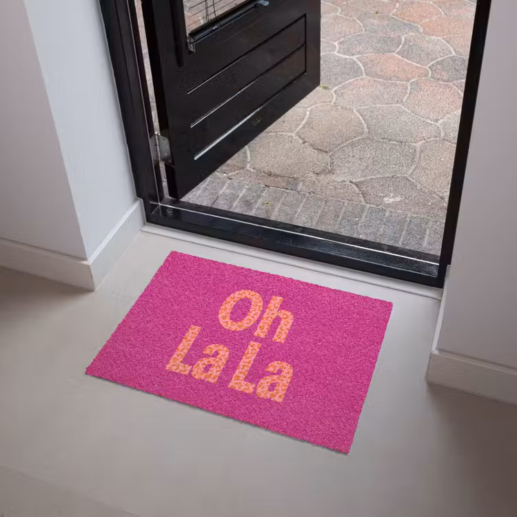 Deurmat - Oh la la - Luipaardprint - Roze — 4