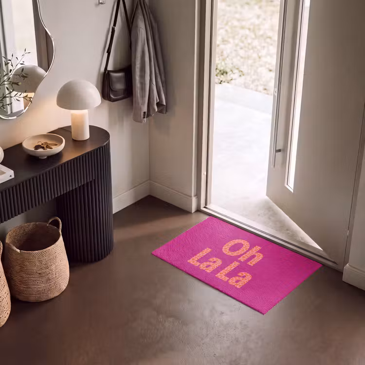 Deurmat - Oh la la - Luipaardprint - Roze — 8