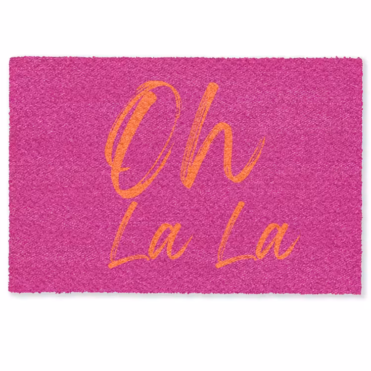 Deurmat - Oh la la - Oranje - Roze — 1