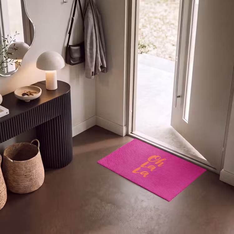 Deurmat - Oh la la - Roze - Oranje - Minimalistisch — 8