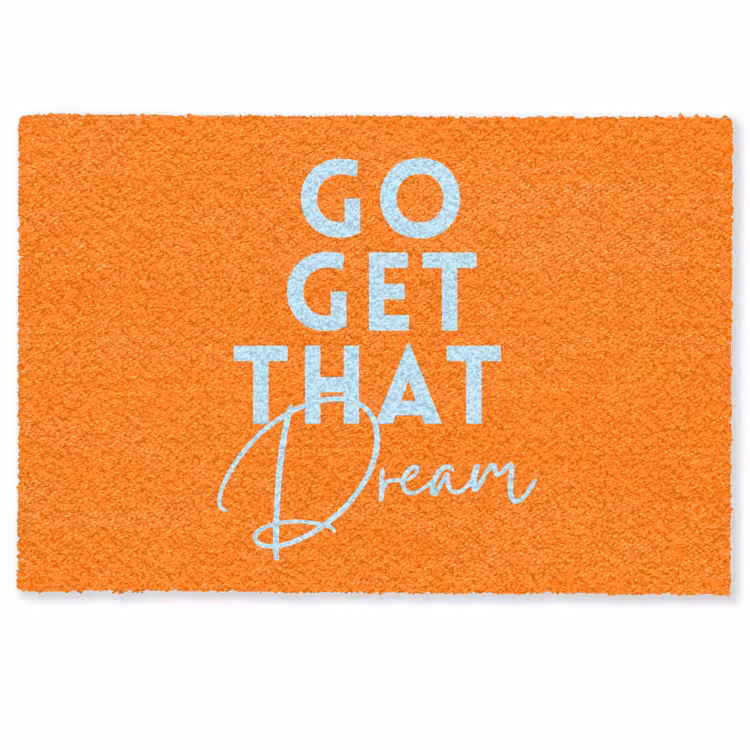Deurmat - Oranje - Blauw - Go get that dream — 1