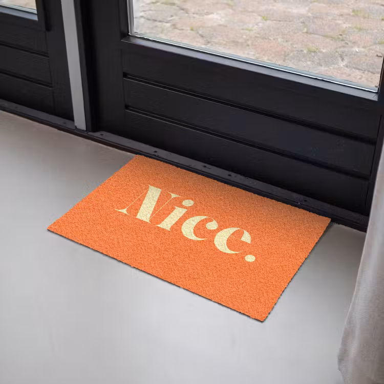 Deurmat - Oranje - Gebroken wit - Nice — 2