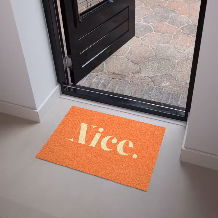 Deurmat - Oranje - Gebroken wit - Nice — 4