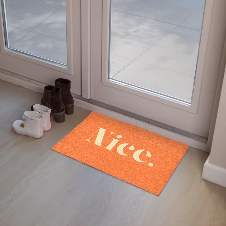 Deurmat - Oranje - Gebroken wit - Nice — 8