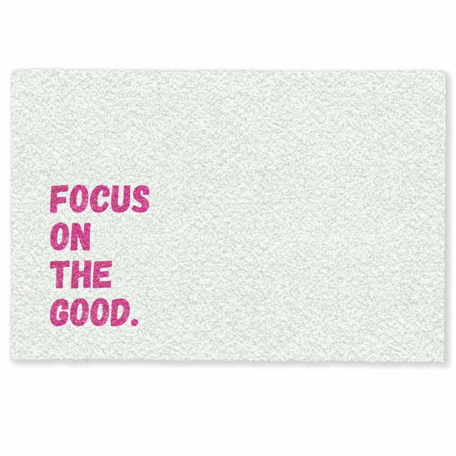 Deurmat - Focus on the good - Beige - Roze — 1