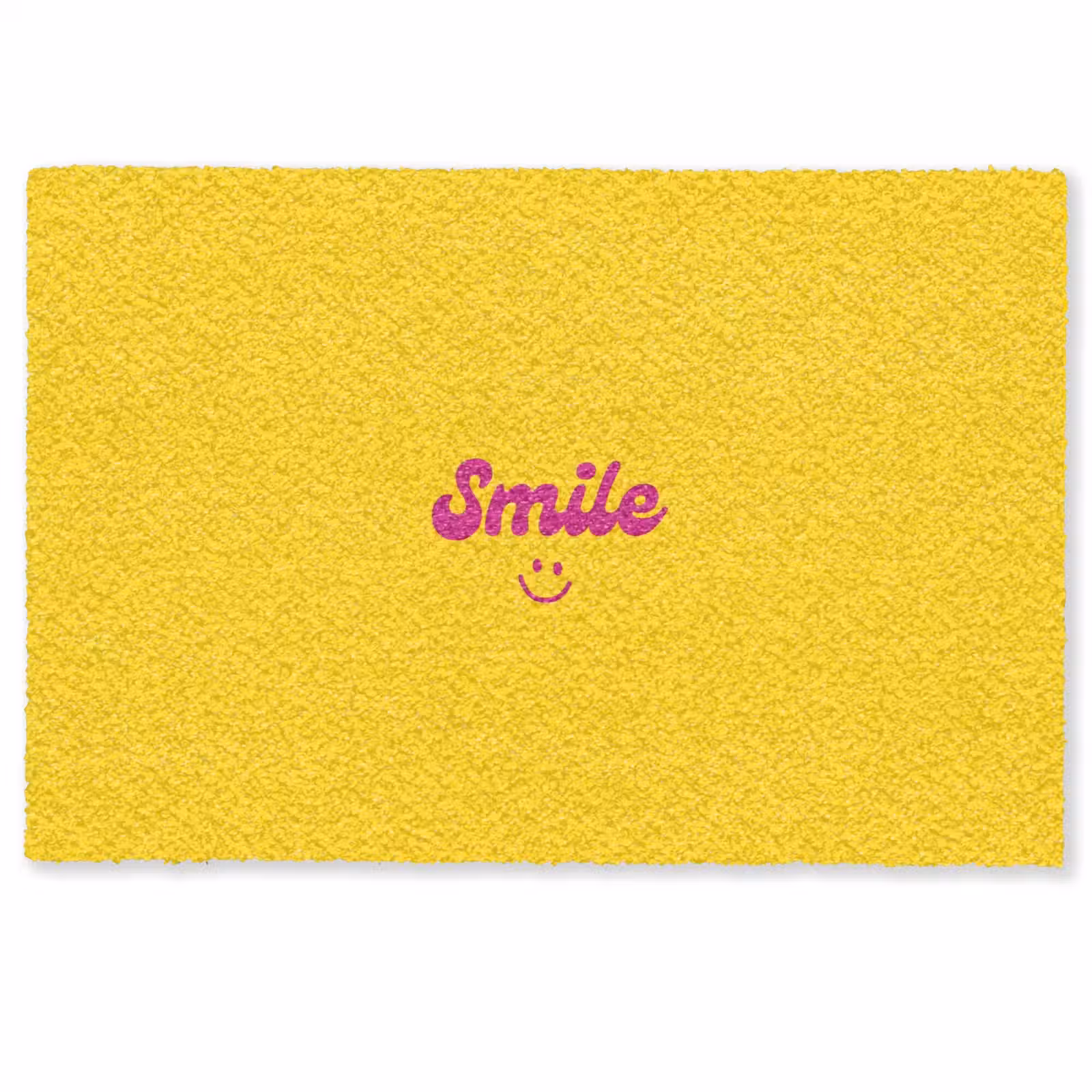 Deurmat - Smile - Geel - Roze — 1
