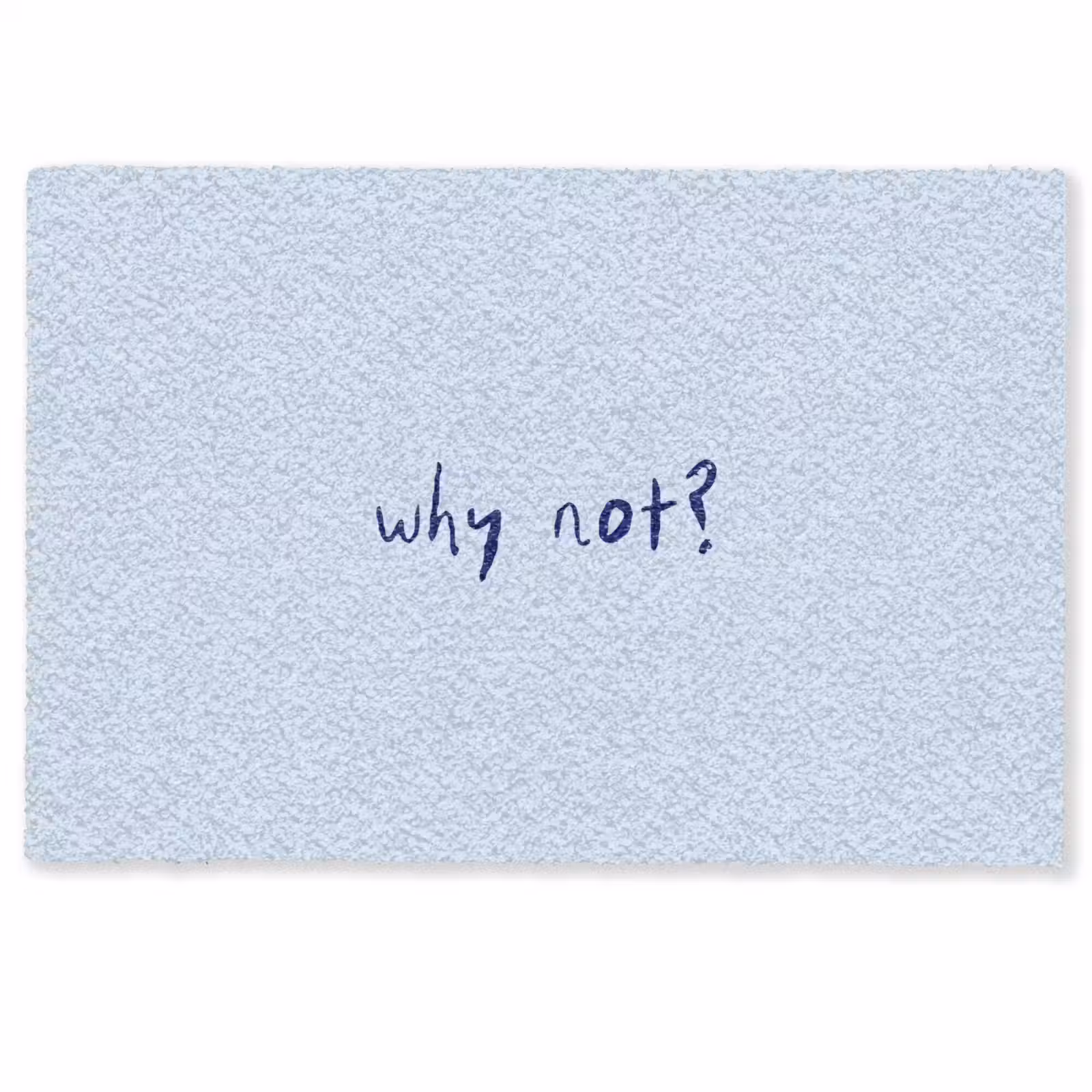 Deurmat - Why not - Blauw - Donker blauw - Quote — 1