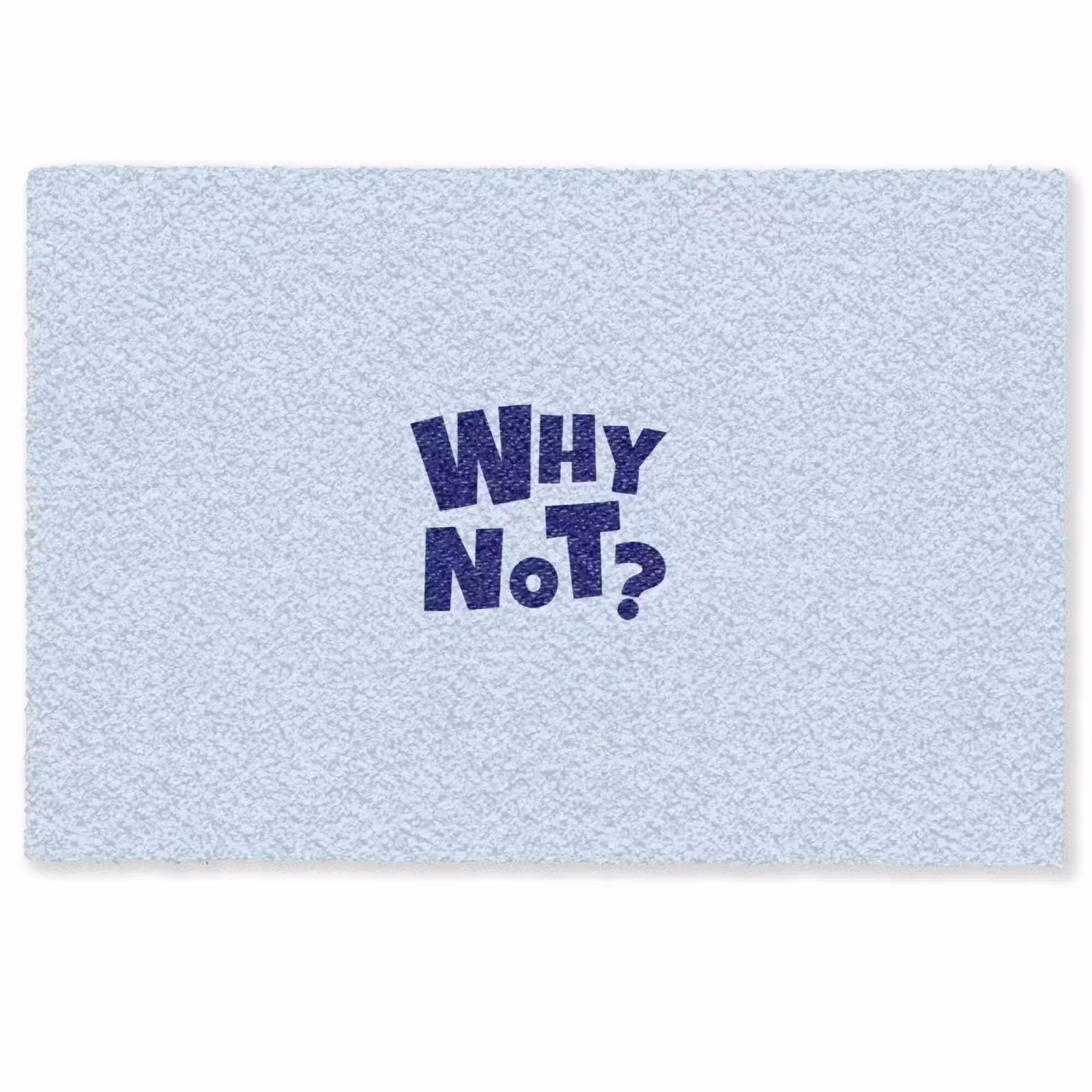 Deurmat - Why not - Blauw - Licht blauw - Quote — 1