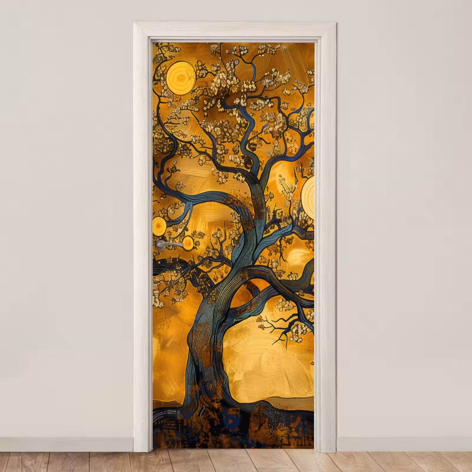 Deursticker - Boom - Levensboom - Abstract - Goud — 1