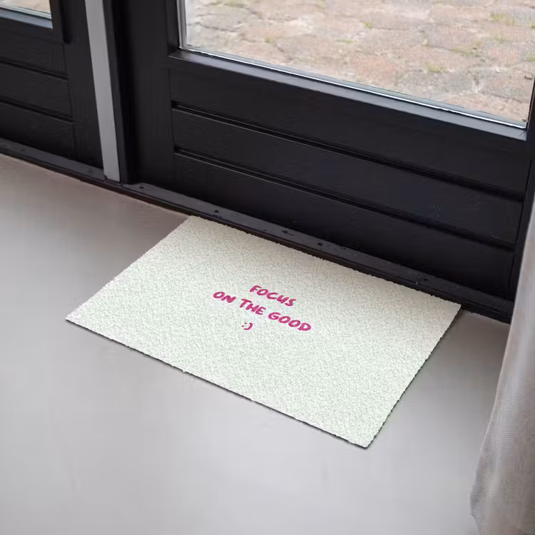 Deurmat - Focus - Beige - Roze - Smiley — 2