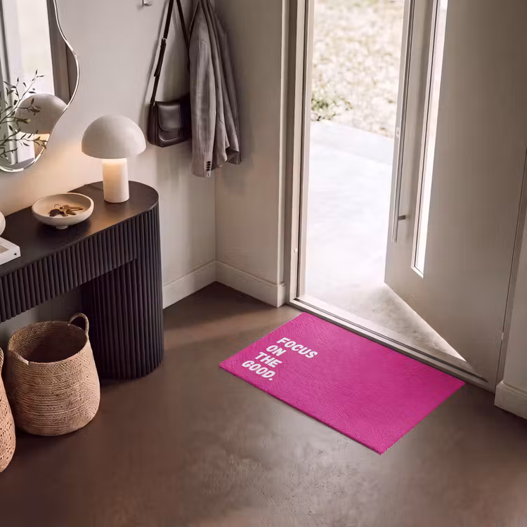Deurmat - Focus on the good - Roze - Simple — 8
