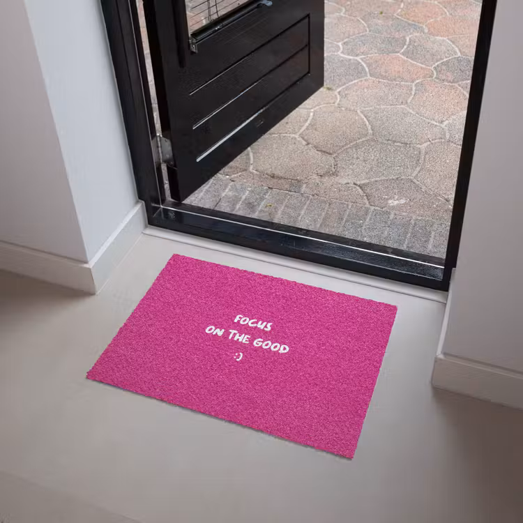 Deurmat - Focus - Smiley - Roze — 4