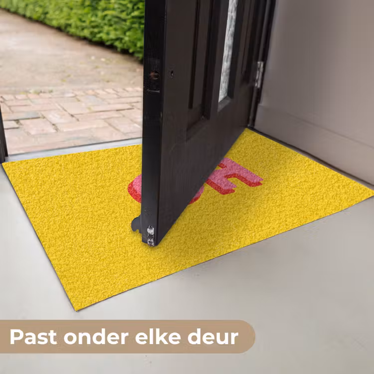 Deurmat - Geel - Roze - Oh - 3D — 7