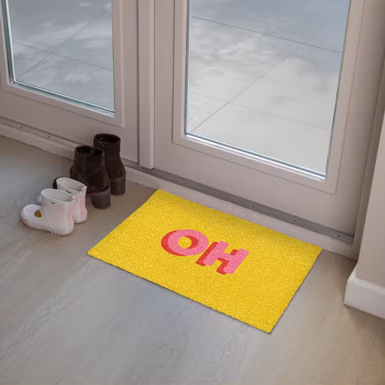 Deurmat - Geel - Roze - Oh - 3D — 8