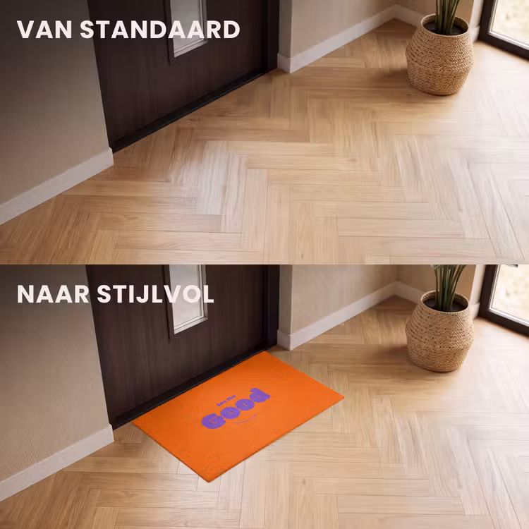 Deurmat - See the good - Paars - Oranje - Smiley — 3