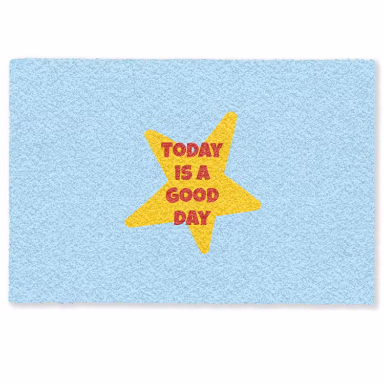 Deurmat - Ster - Today is a good day - Blauw — 1