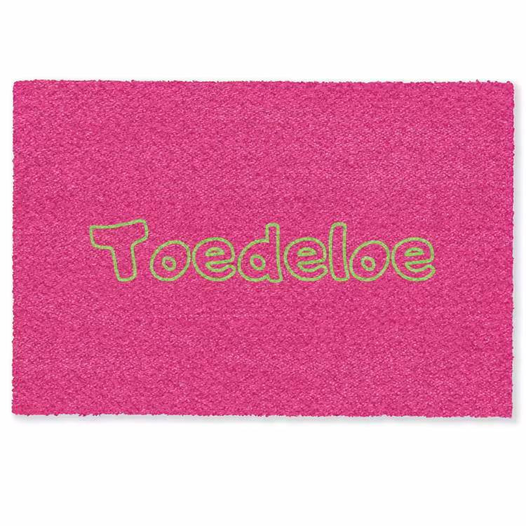 Deurmat - Toedeloe - Groen - Roze — 1