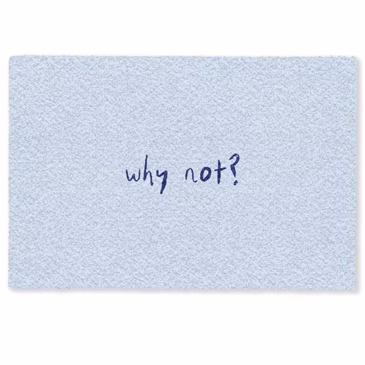 Deurmat - Why not - Blauw - Donker blauw - Quote — 1