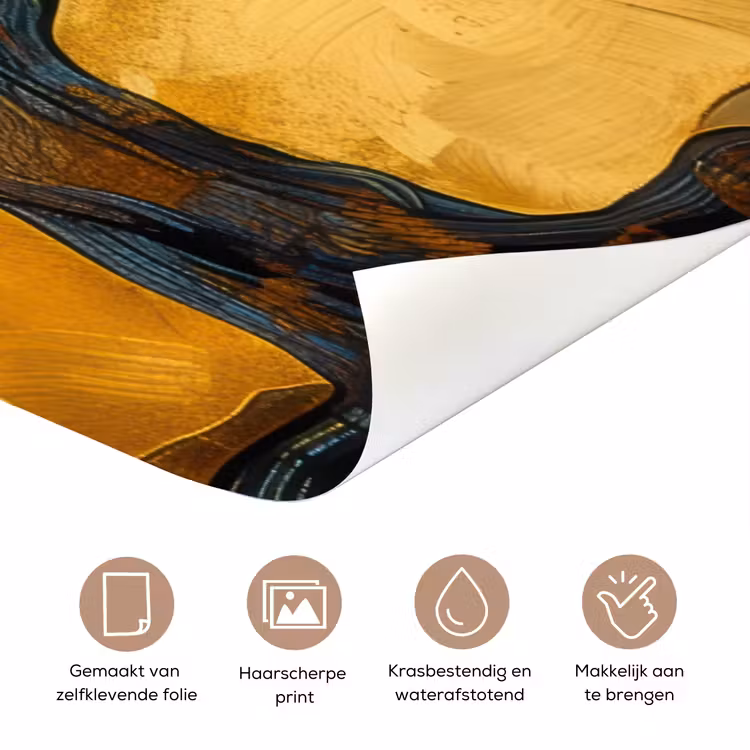 Deursticker - Boom - Levensboom - Abstract - Goud — 3
