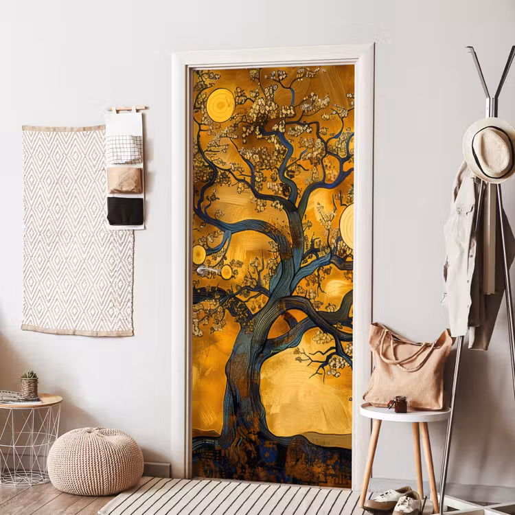Deursticker - Boom - Levensboom - Abstract - Goud — 8