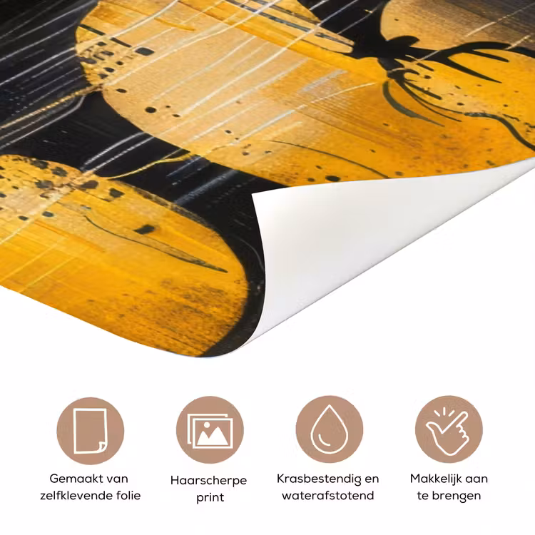 Deursticker - Boom - Verflook - Hert - Natuur - Goud — 3