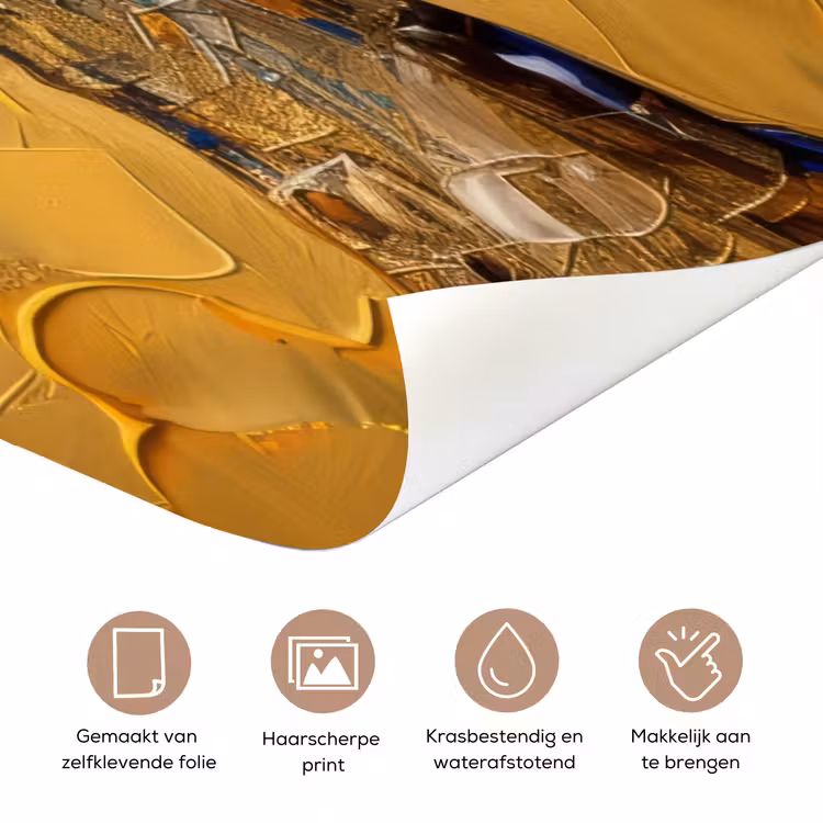 Deursticker - Goud - Boom - Abstract - Modern — 3