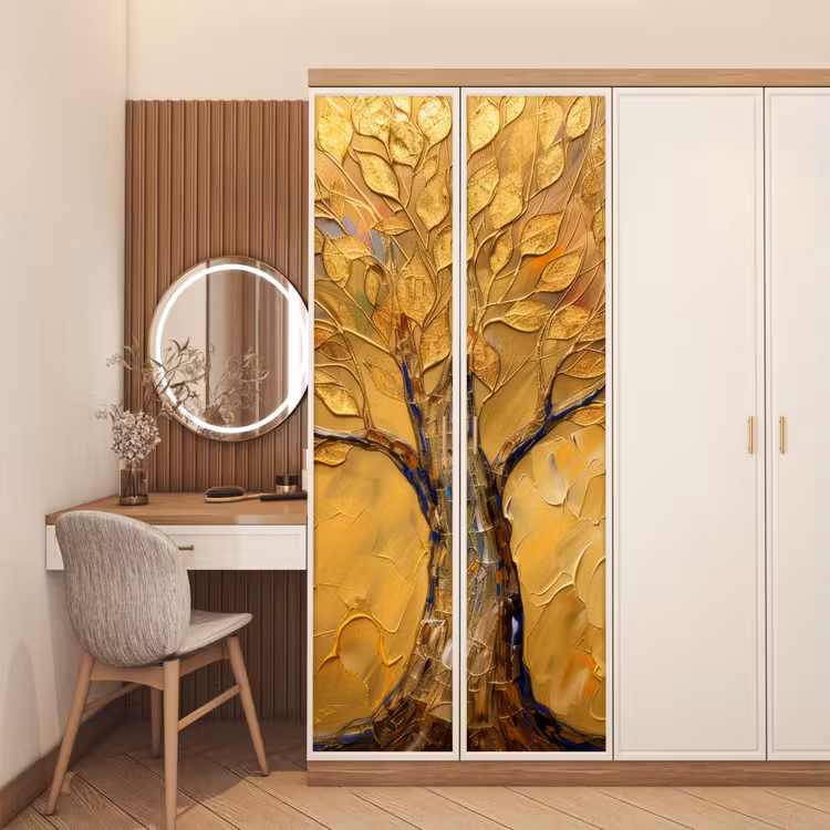 Deursticker - Goud - Boom - Abstract - Modern — 5