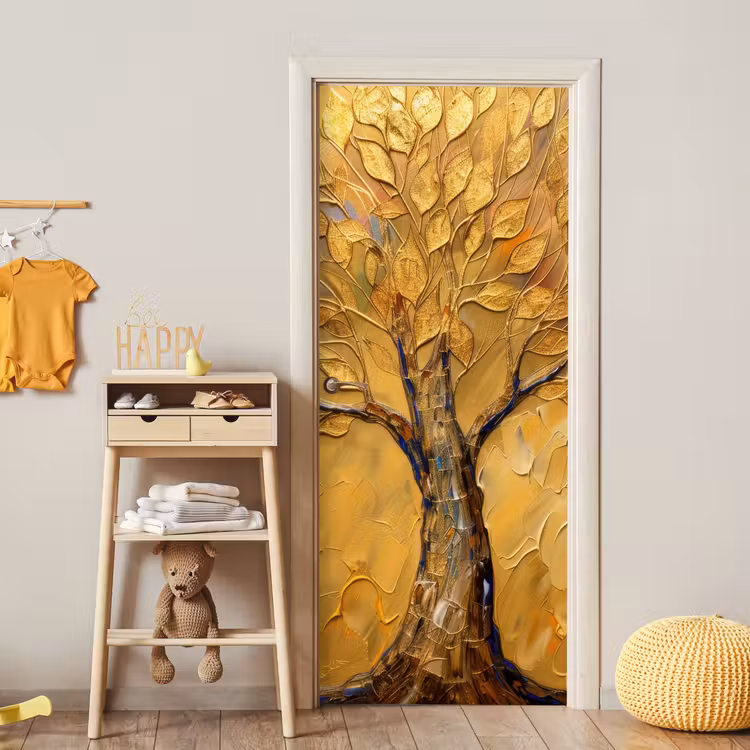 Deursticker - Goud - Boom - Abstract - Modern — 6