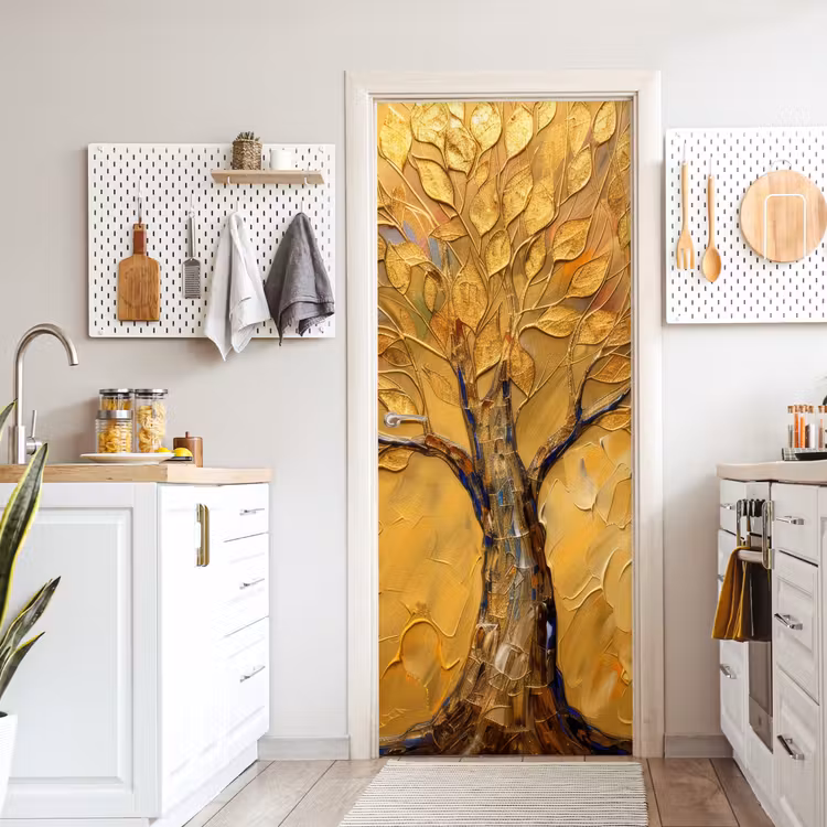 Deursticker - Goud - Boom - Abstract - Modern — 7