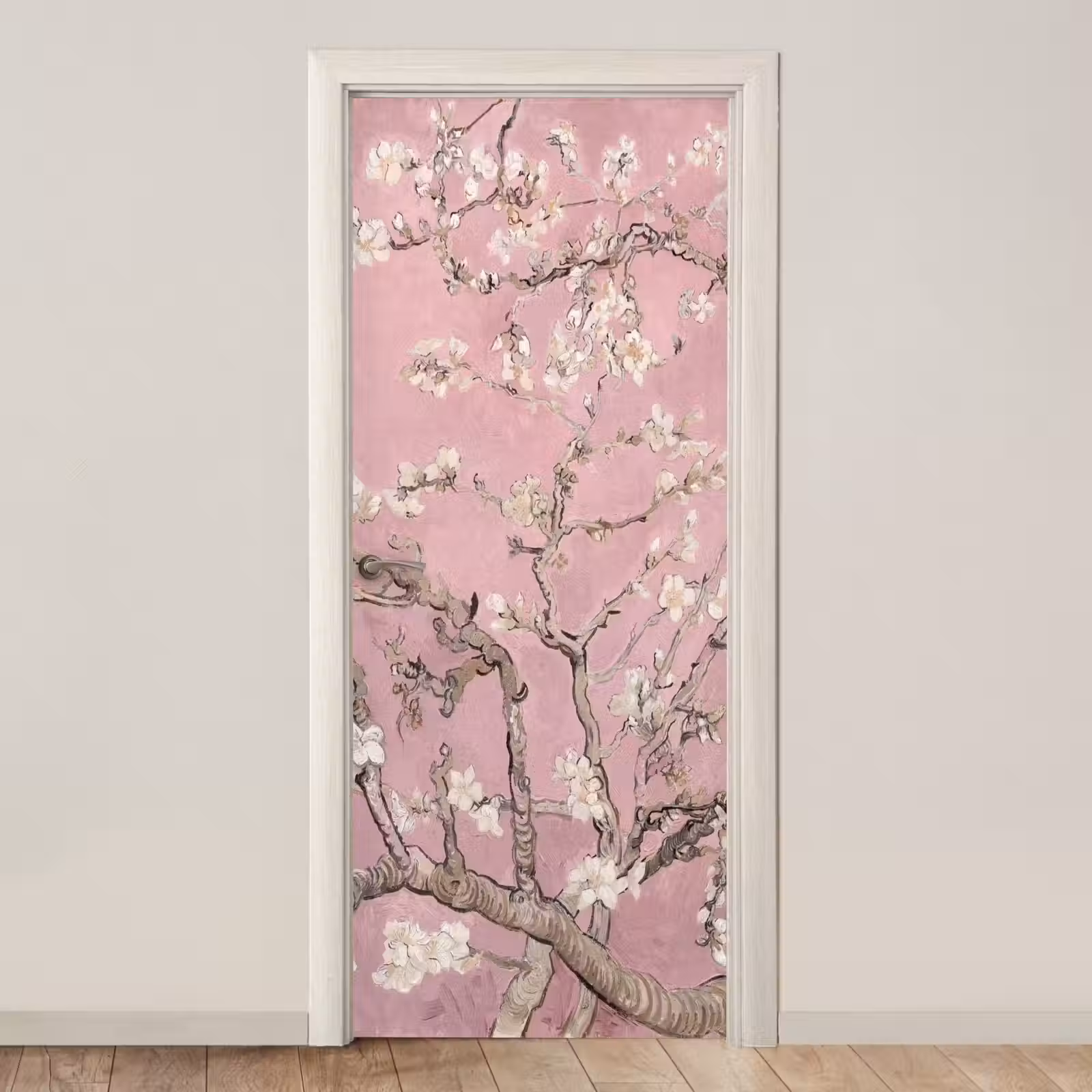 Deursticker - Amandelbloesem - Kunst - Van Gogh - Roze — 1