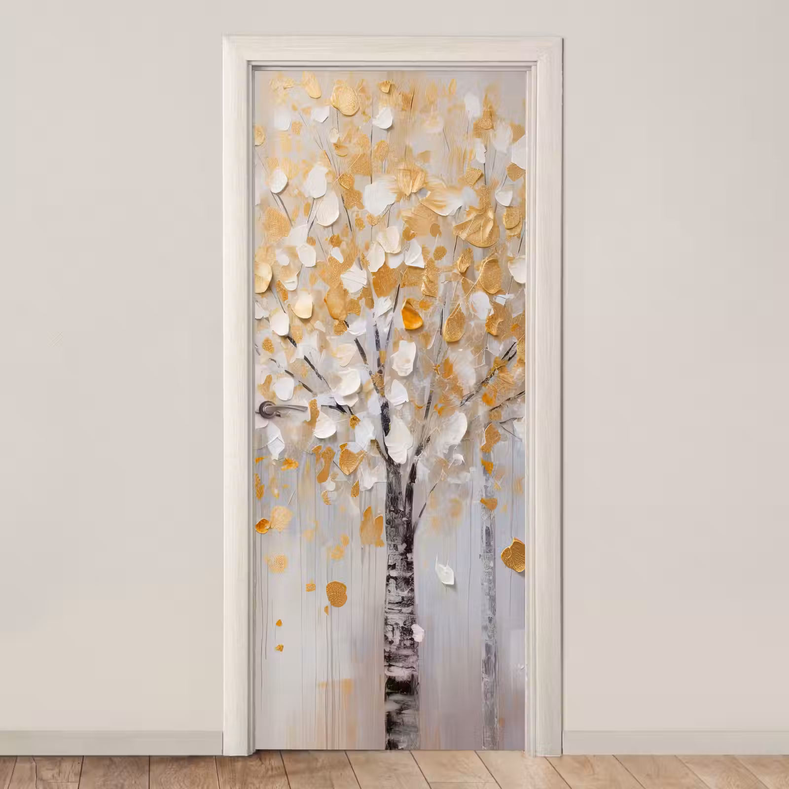 Deursticker - Bomen - Aquarel - Kunst - Natuur — 1