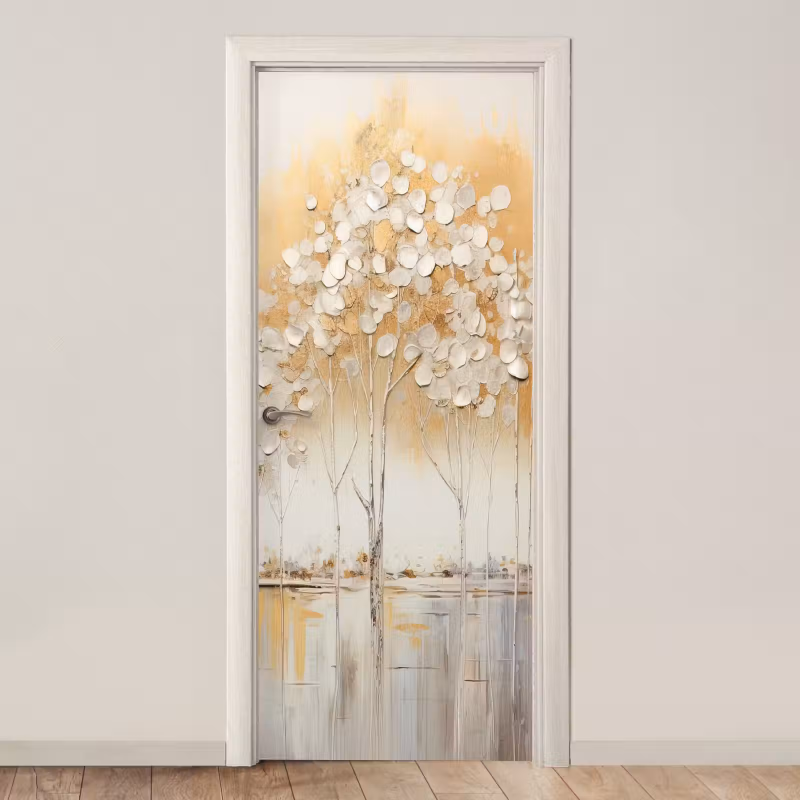 Deursticker - Bomen - Kunst - Acryl - Natuur — 1
