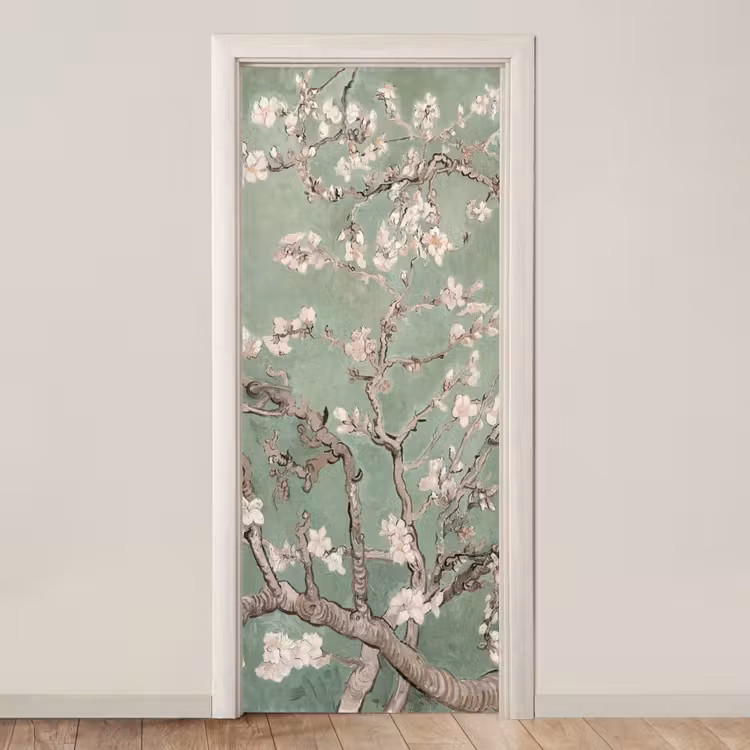 Deursticker - Amandelbloesem - Kunst - Van Gogh - Groen — 1