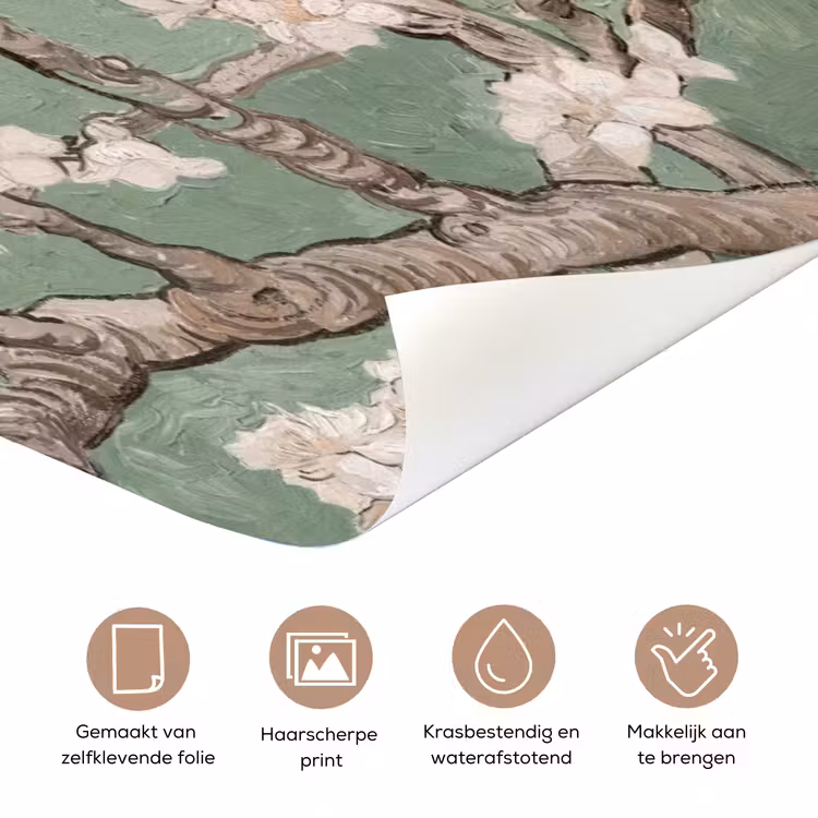Deursticker - Amandelbloesem - Kunst - Van Gogh - Groen — 3