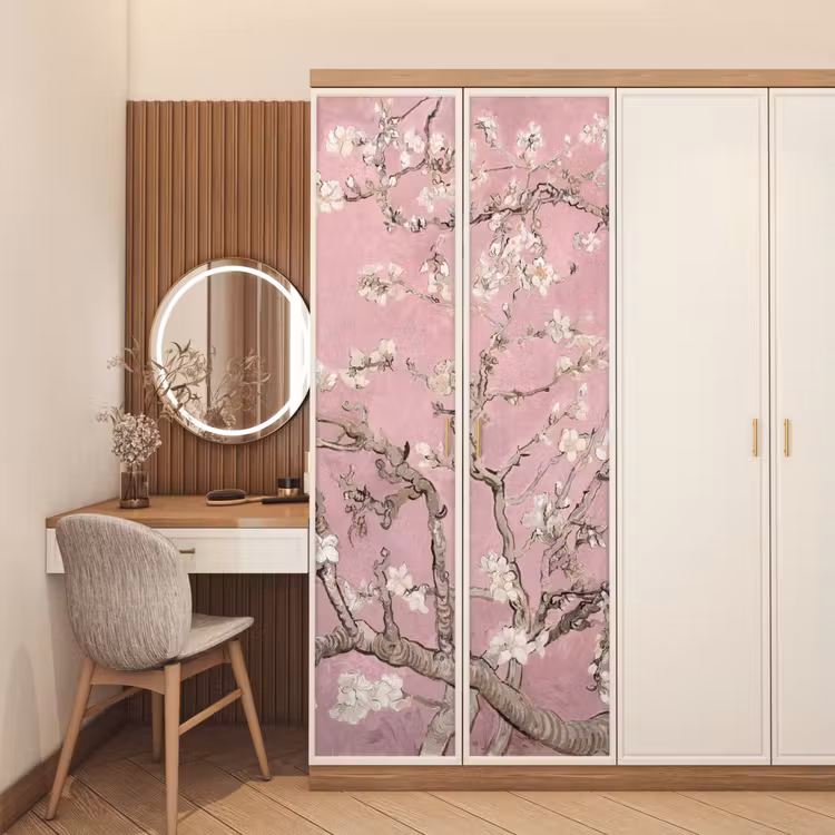 Deursticker - Amandelbloesem - Kunst - Van Gogh - Roze — 5