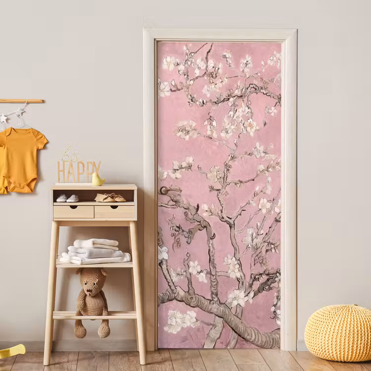 Deursticker - Amandelbloesem - Kunst - Van Gogh - Roze — 6