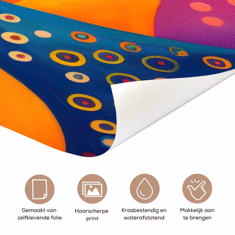 Deursticker - Boom - Levensboom - Abstract - Kleurrijk — 3