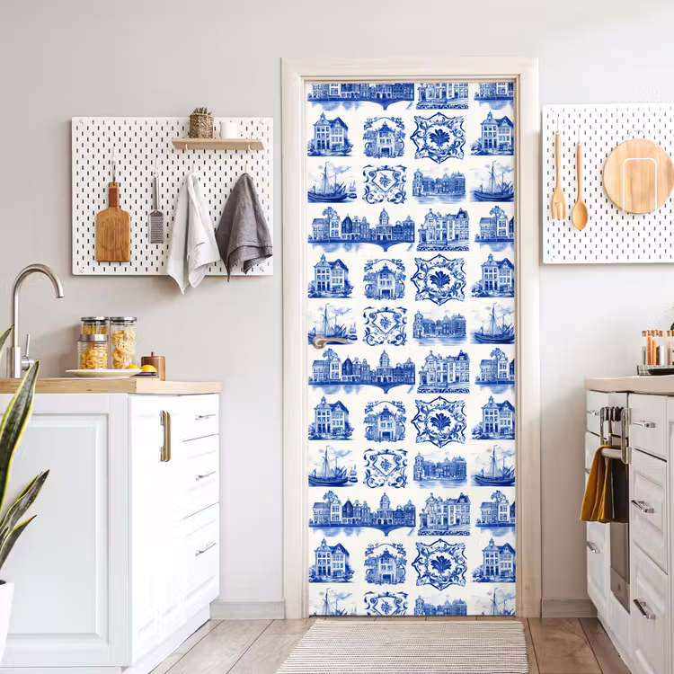 Deursticker - Huizen - Schepen - Blauw — 7