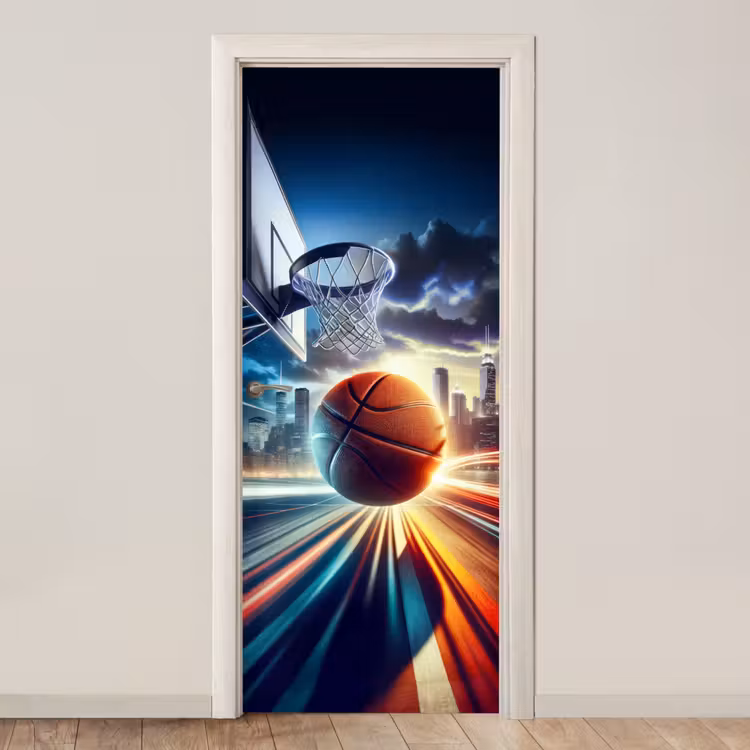 Deursticker - Basketbal - Sport - Basket - Stad — 1