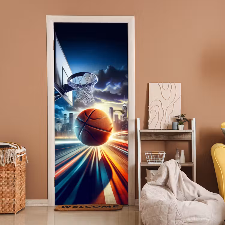 Deursticker - Basketbal - Sport - Basket - Stad — 2