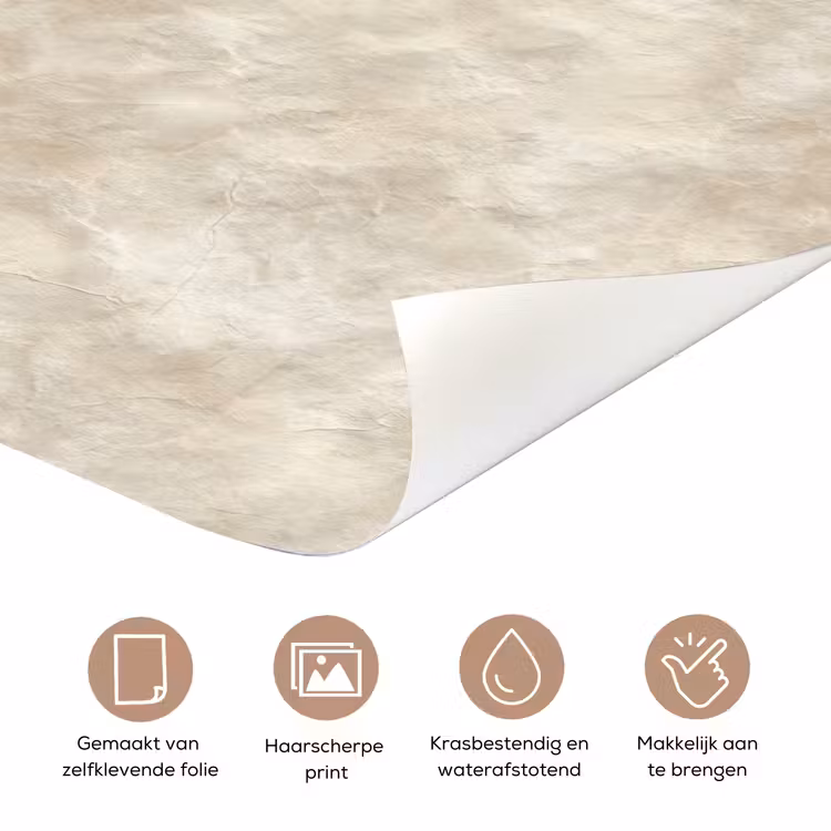 Deursticker - Beige - Reliëfstructuur - Natuursteen — 3