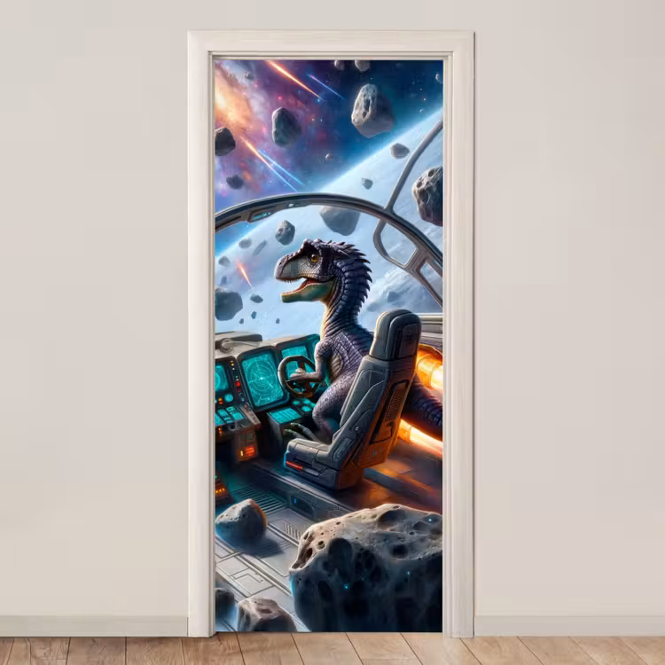 Deursticker - Dino - Ruimte - Jongens — 1