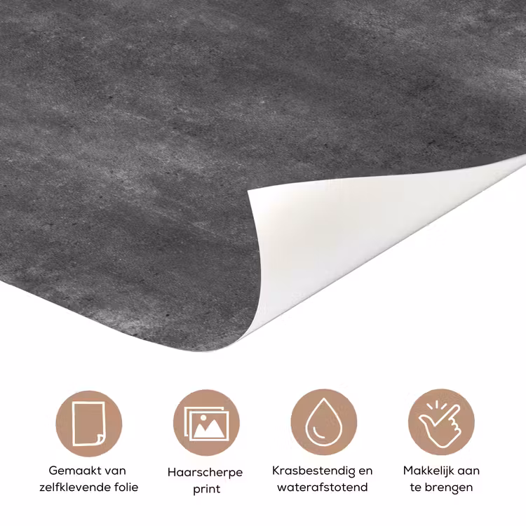Deursticker - Donkergrijs - Ruw - Beton — 3