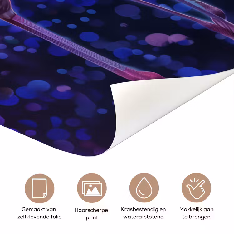 Deursticker - Flamingo's - Dieren - Ruimte - Galaxy — 3