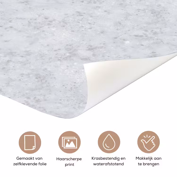 Deursticker - Grijs - Terrazzo-effect - Beton — 3