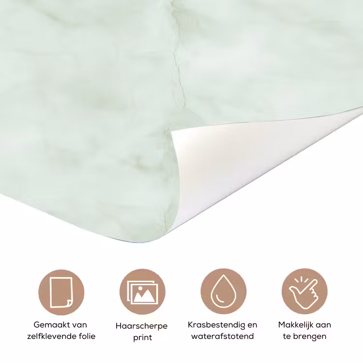 Deursticker - Groen - Marmer - Vloeiende aders — 3
