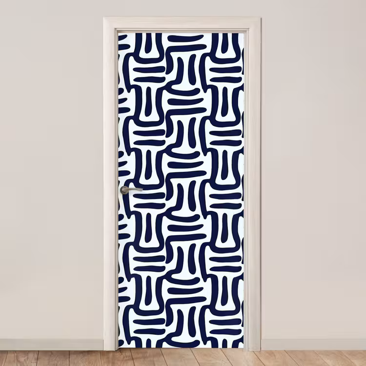 Deursticker - Abstract - Modern - Blauw — 1