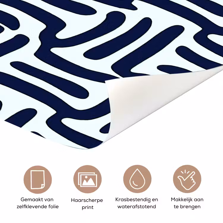 Deursticker - Abstract - Modern - Blauw — 3