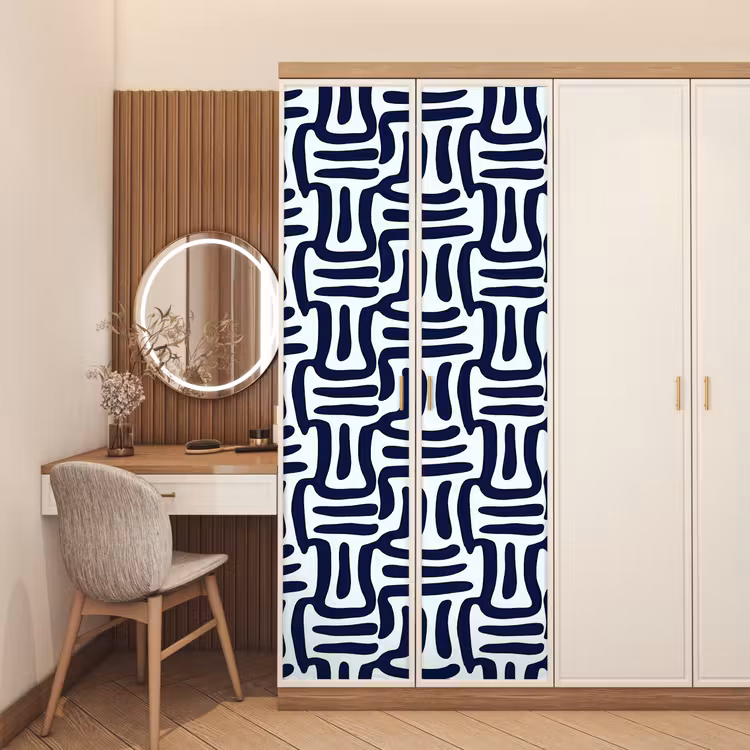 Deursticker - Abstract - Modern - Blauw — 5