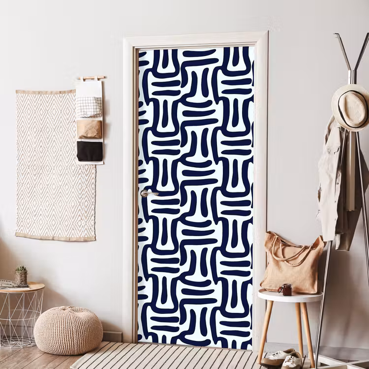 Deursticker - Abstract - Modern - Blauw — 8